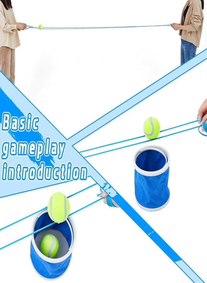 Soulchen 13 Pcs Team Building Game with Buckets and Balls Set Family Fun Group Games Challenge Outdoor Team Building Activities for Game Sports Day Activity Family Night or Party(Blue) - Image 3